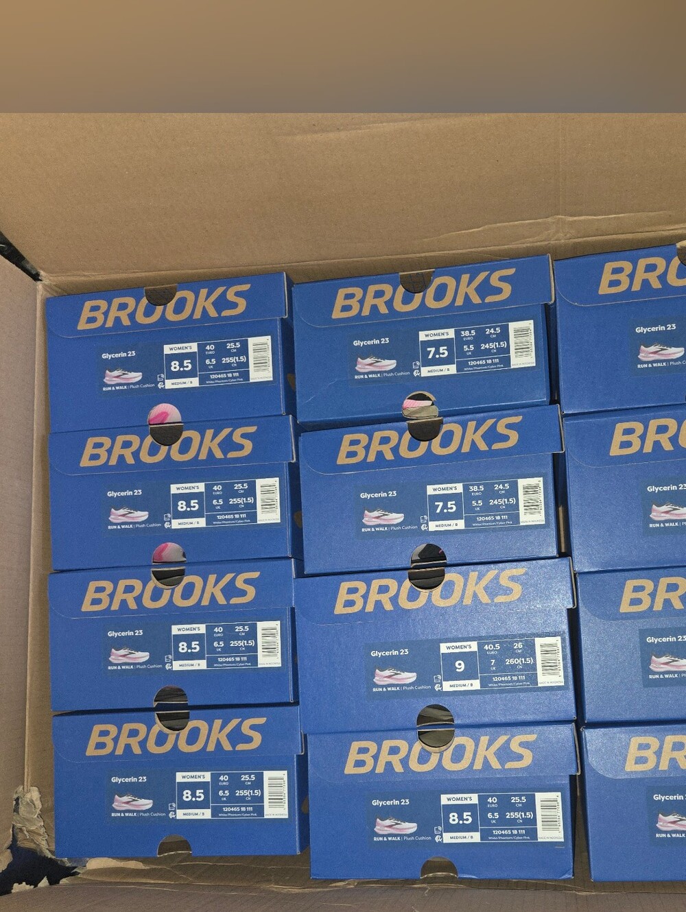 Brooks Women's Running Shoes in Pink, Black, White - Picture 9 of 9